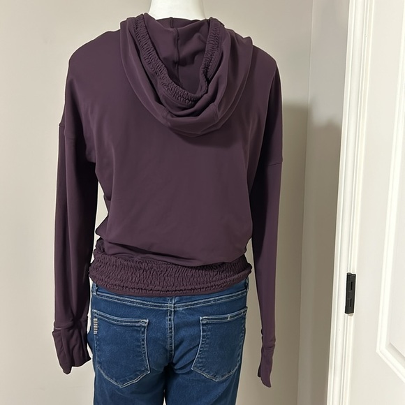 Lululemon Lead The Pack Hoodie Rulu Black Cherry Purple Running Stretch Sz 4 - Picture 6 of 13